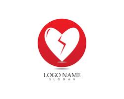 Love icon logo vector