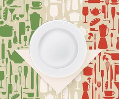 Menú de restaurante italiano y diseño de póster. vector