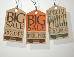 Vintage Style Sale Tags vector