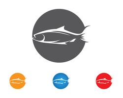 Fish icon logo vector