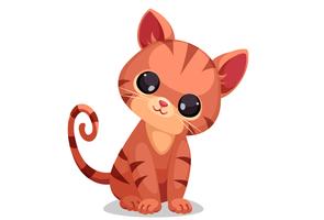 Cute little kitten vector