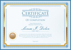 Certificate or diploma retro design template vector illustration