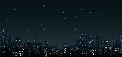 City With Stars At Night Background, Pictures Of Cities At Night Background  Image And Wallpaper for Free Download