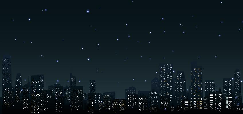 City skylines at night .urban scene