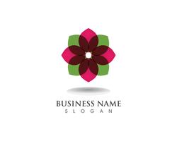 floral patterns logo and symbols on a white backgrounds vector