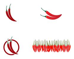 Chilli vector plantilla logotipo y símbolo