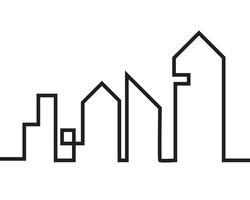 Modern City skyline . city silhouette. vector illustration in flat