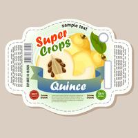 quince label sticker vector