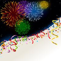 Background with Fireworks vector