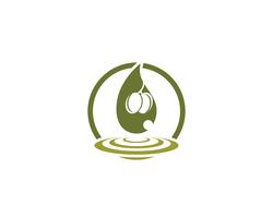 icono de vector de plantilla logo oliva