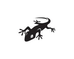 Lizard Chameleon Gecko Silhouette black vector