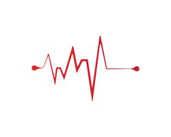 heart beat line vectors