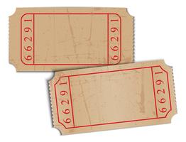 boletos de papel en blanco vintage