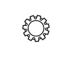 Diseño del ejemplo del icono del vector de la plantilla del logotipo del engranaje