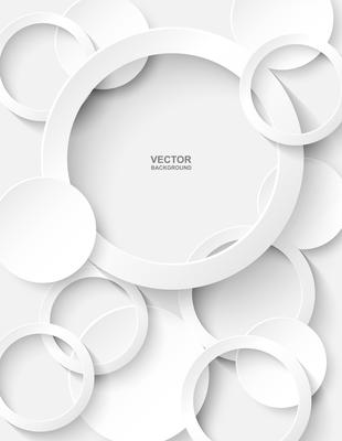 Abstract. Circle white background ,light and shadow.Vector.