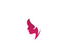 Beauty face hair logo women  vector