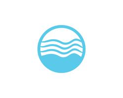 Wave beach logo and symbols vector template