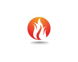 Icono de vector de plantilla de logotipo de fuego Concepto de logotipo de petróleo, gas y energía