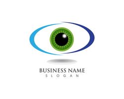 Eye care logo health symbols vector