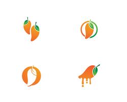 Mango frutas vector logo símbolo