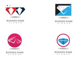 Diamond logo symbol vector template icon