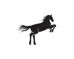 Cabeza de caballo negro Logo plantilla Vector