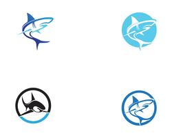 Tiburón peces animales logo y símbolos vector