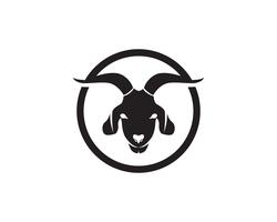 Goat black animals vector logo and symbol 