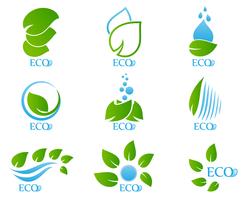 Conjunto de iconos de la ecología vector