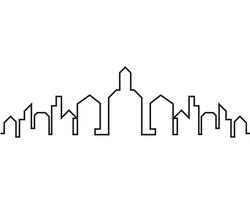 Modern City skyline . city silhouette. vector illustration in flat