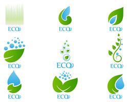 Conjunto de iconos de la ecología vector