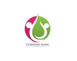 Adopción de comunidad cuidado logotipo plantilla vector