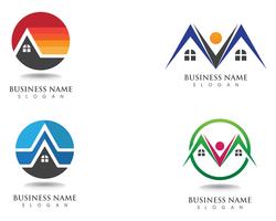 Plantilla de iconos de logotipo y símbolos de edificios vector