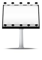 Blank street advertising billboard vector