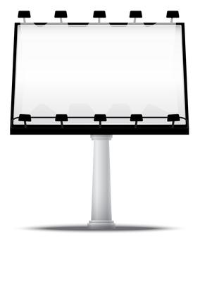 Blank street advertising billboard