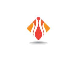 Icono de vector de plantilla de logotipo de fuego Concepto de logotipo de petróleo, gas y energía