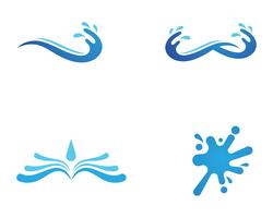 Splash agua logo y símbolo vector