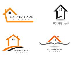 house and home logos template vector