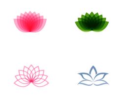 Lotus flower logo and symbols vector template 