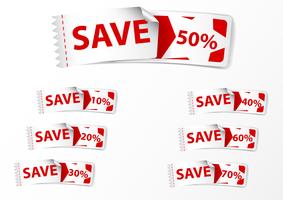 Discount Labels tags vector