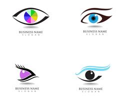 Ojos cuidado salud logotipo y símbolos. vector