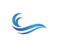 wave beach logo vector