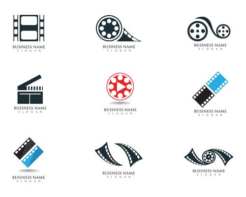 Film logo and symbols vector template