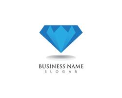 Diamante logo símbolo vector plantilla icono