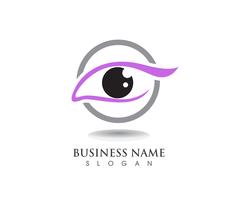 Ojos cuidado salud logotipo y símbolos. vector
