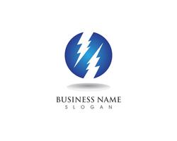 lightning thunderbolt electricity vector logo design