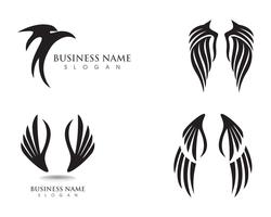 Eagle wing falcon logo and symbols template vector