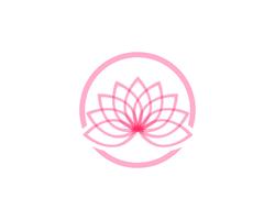 Plantilla de vector de logotipo y símbolos de flor de loto