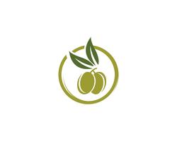 icono de vector de plantilla logo oliva