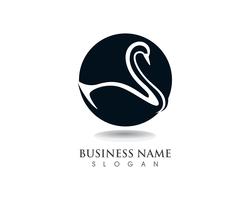 Swan logo Template vector